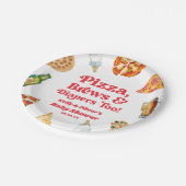 Assiettes En Carton Pizza brasse et diapers à la pizza Baby shower à l (Angle)
