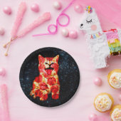 Assiettes En Carton Pizza Cat (Fête)