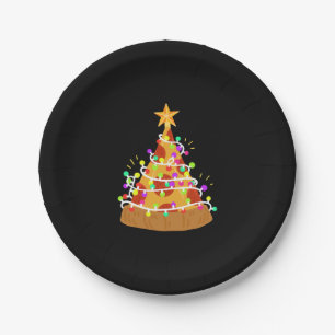 Assiettes En Carton Pizza de Noël