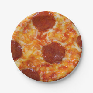 Assiettes En Carton Pizza de pepperoni