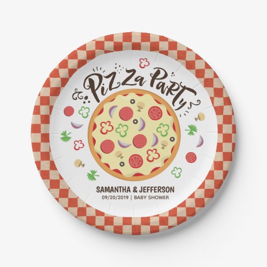 Assiettes En Carton Pizza De Style Moderne (Devant)