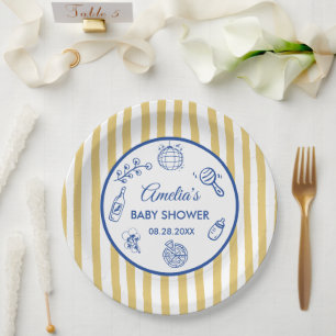 Assiettes En Carton Pizza doodle livraison spéciale Baby Shower