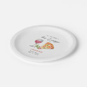 Assiettes En Carton Pizza et vin douche nuptiale (Angle)