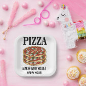 Assiettes En Carton Pizza Fait Chaque Heure Une Bonne Pizza Party (Fête)