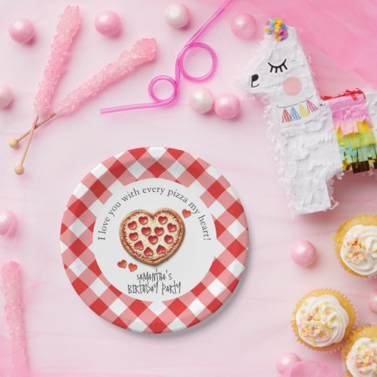 Assiettes En Carton Pizza fête d'anniversaire (Fête)