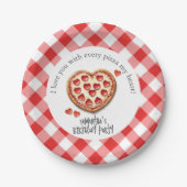Assiettes En Carton Pizza fête d'anniversaire (Devant)
