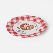 Assiettes En Carton Pizza fête d'anniversaire (Angle)