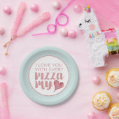 Assiettes En Carton Pizza moderne Mon coeur Saint Valentin (Fête)