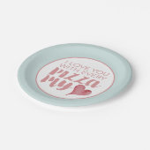 Assiettes En Carton Pizza moderne Mon coeur Saint Valentin (Angle)