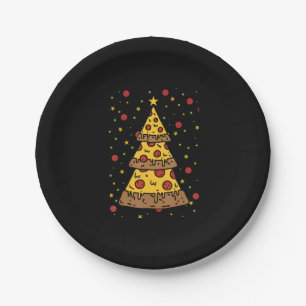 Assiettes En Carton pizza noël lumières des arbres messieurs
