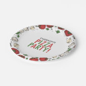 Assiettes En Carton Pizza Party Anniversaire Plaque de papier (Angle)