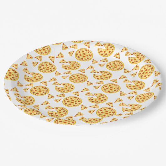 Assiettes En Carton Pizza Party Pizza (Angle)