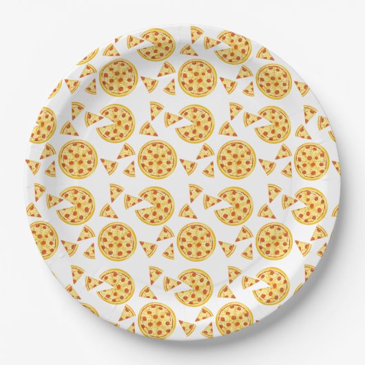 Assiettes En Carton Pizza Party Pizza (Devant)