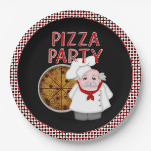 Assiettes En Carton Pizza Party Style 2 - Plaques de papier