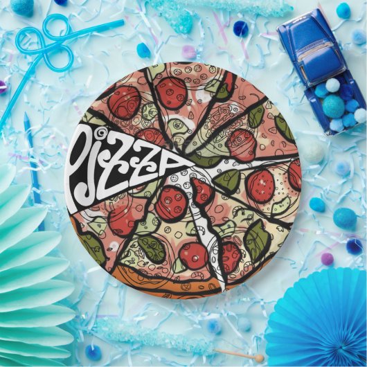 Assiettes En Carton Pizza Pie (Fête)