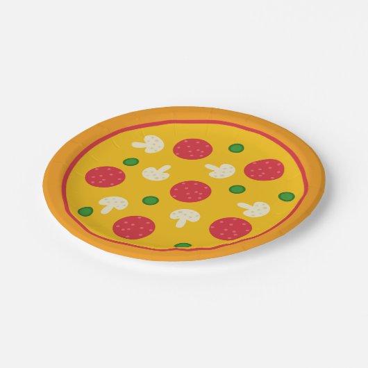 Assiettes En Carton Pizza Pie (Angle)