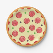 Assiettes En Carton Pizza Pizza Pizza Pizza Pizza fête d'anniversaire (Devant)