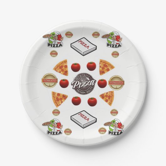 Assiettes En Carton Pizza Plaques de papier (Devant)