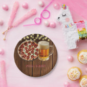 Assiettes En Carton Pizza rustique & Baby shower de bière (Fête)