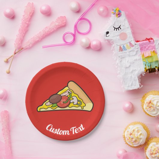 Assiettes En Carton Pizza Slice (Fête)