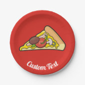 Assiettes En Carton Pizza Slice (Devant)