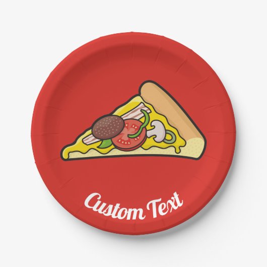Assiettes En Carton Pizza Slice (Devant)
