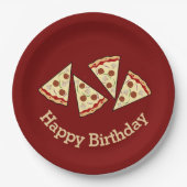 Assiettes En Carton Pizza Slices Design Papier Plaque (Devant)
