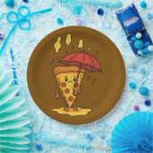 Assiettes En Carton Pizza sous la pluie au fromage (Fête)