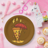 Assiettes En Carton Pizza sous la pluie au fromage (Fête)