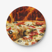 Assiettes En Carton Pizza Suprême (Devant)