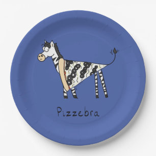 Assiettes En Carton Pizzebra Pizza Zebra Plaques de papier