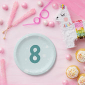 Assiettes En Carton Plage Anniversaire Bulles Turquoise Plaque de papi (Fête)