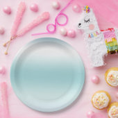 Assiettes En Carton Plage Aqua Blue Ombre (Fête)