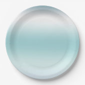 Assiettes En Carton Plage Aqua Blue Ombre (Devant)