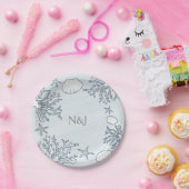 Assiettes En Carton Plage Corail Reef Sea Shell & Starfish Plaques en  (Fête)