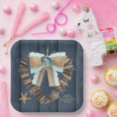 Assiettes En Carton Plage côtière Thème Bois Dérivé Jour des Valentine (Fête)