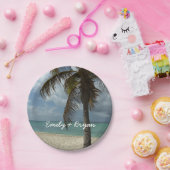 Assiettes En Carton Plage d'Aruba I Belle Scène Nature (Fête)