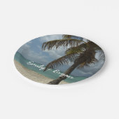 Assiettes En Carton Plage d'Aruba I Belle Scène Nature (Angle)