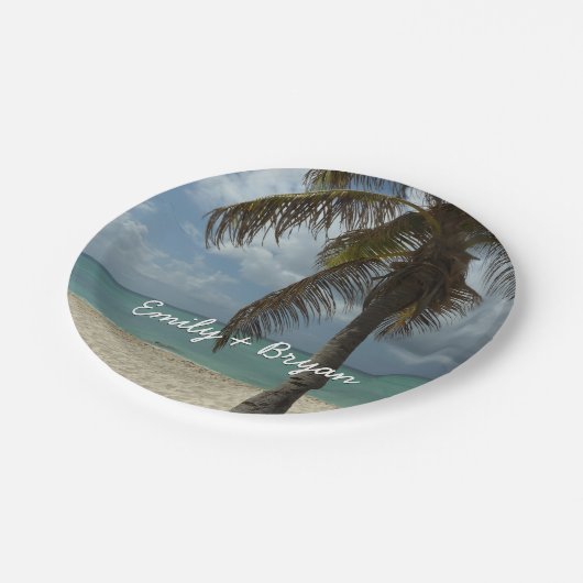 Assiettes En Carton Plage d'Aruba I Belle Scène Nature (Angle)