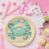 Assiettes En Carton Plage de crabe de Noël (Fête)