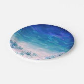 Assiettes En Carton Plage de la mer bleue (Angle)