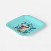 Assiettes En Carton plage de requin cool (Angulaire)