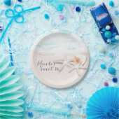 Assiettes En Carton Plage de sable blanc Starfish Blue Ocean Custom Pa (Fête)
