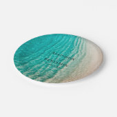 Assiettes En Carton Plage d'été de l'océan Côtier Destination Mariage (Angle)