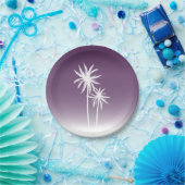 Assiettes En Carton Plage d'Ombré Palm Trees (Fête)
