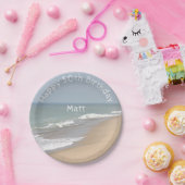 Assiettes En Carton Plage et vagues d'océan (Fête)