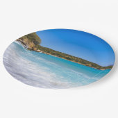 Assiettes En Carton Plage exotique Île tropicale Paradis (Angle)