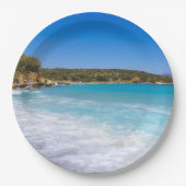 Assiettes En Carton Plage exotique Île tropicale Paradis (Devant)