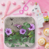 Assiettes En Carton Plage fleurs du matin glacé sur la plage de fleurs (Fête)