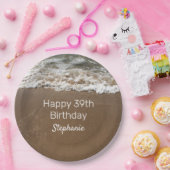 Assiettes En Carton Plage Nautique 39e anniversaire heureux (Fête)